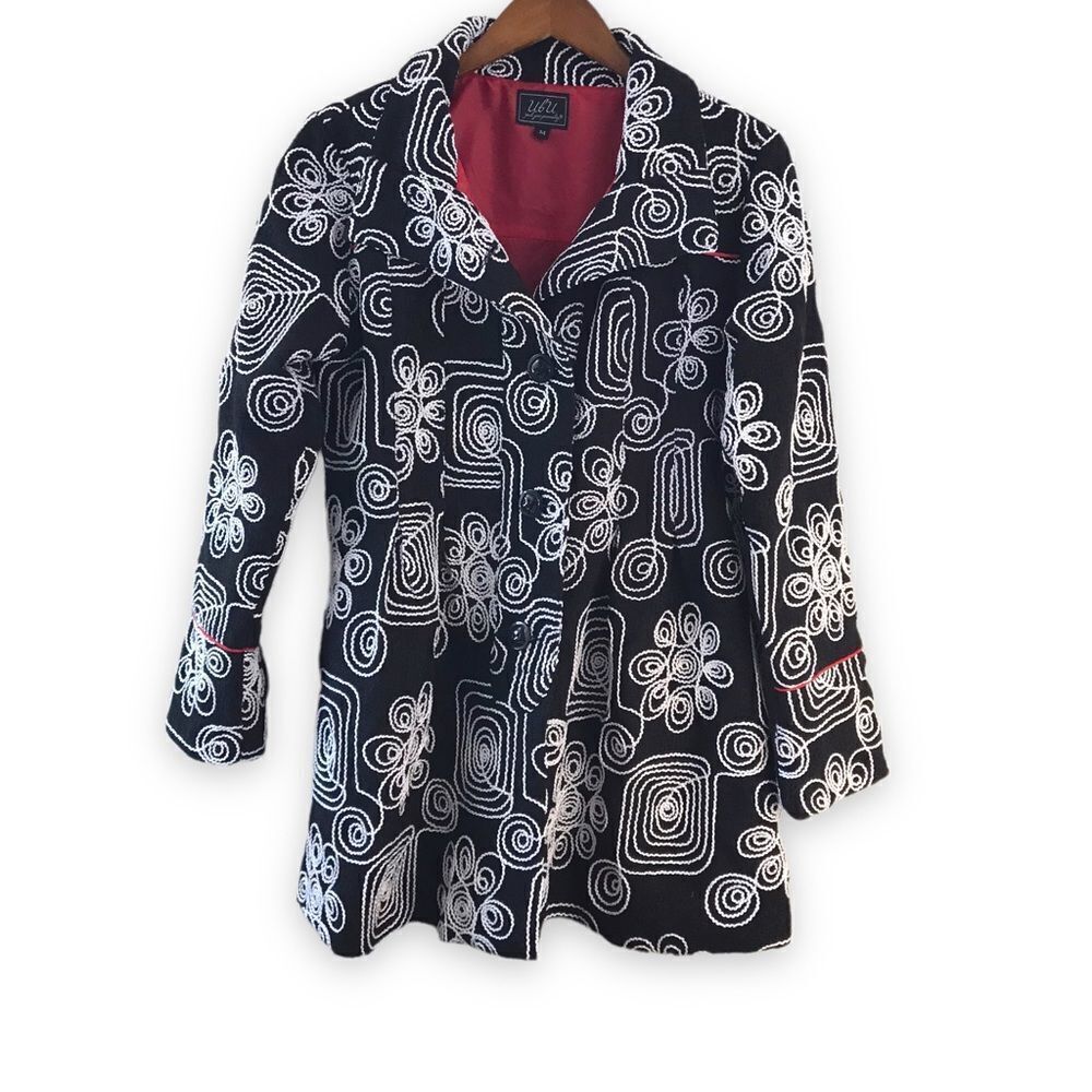 Ubu designer‎ embroidered lightweight coat size M
